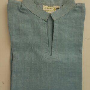 Aura Herbal Wear Blue Top Medium Colored from Plants w/ Folding Mark New